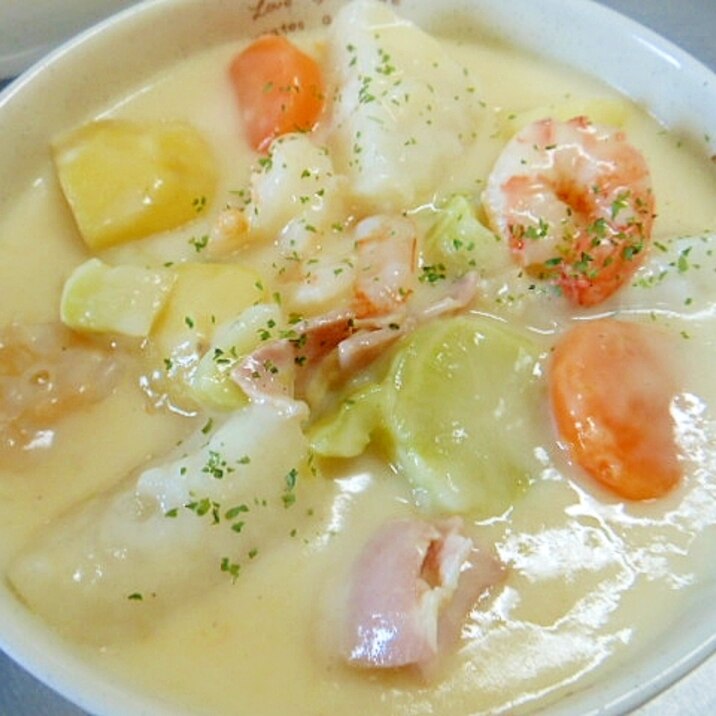 ☆野菜ゴロゴロと海老のクリームシチュー★